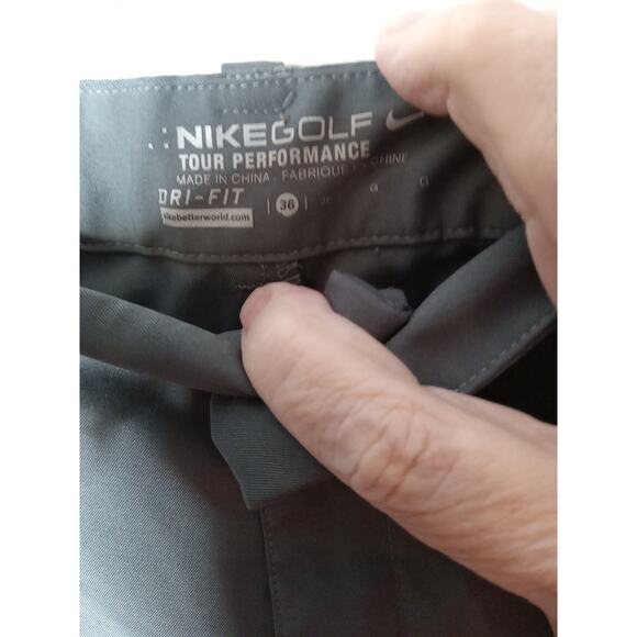 Nike Shorts Mens 36 Dri Fit Gray Stretch Mid Rise Athletic Golf - Picture 2 of 7